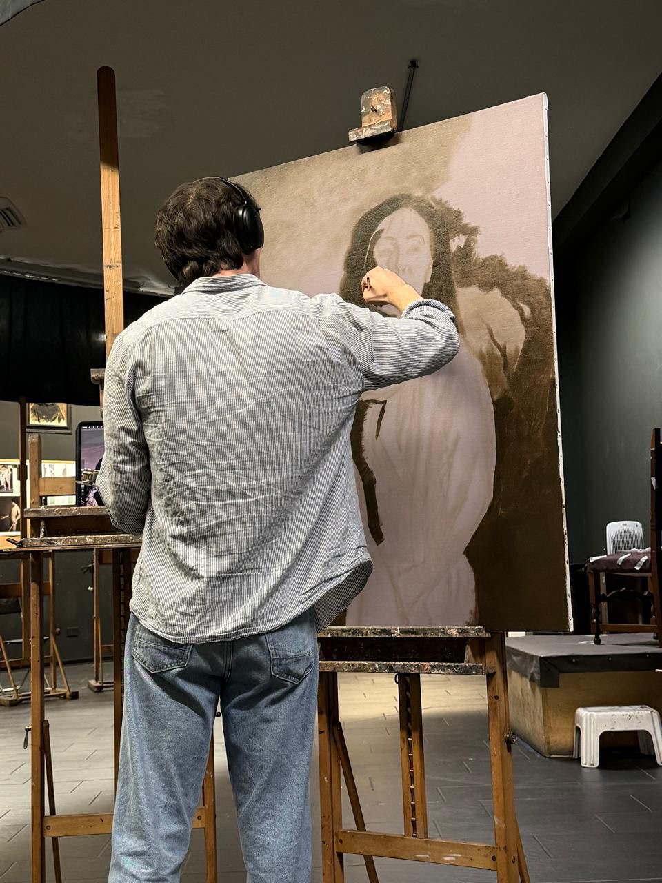 Frank Fetrow in his studio